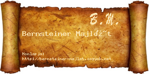 Bernsteiner Majlát névjegykártya